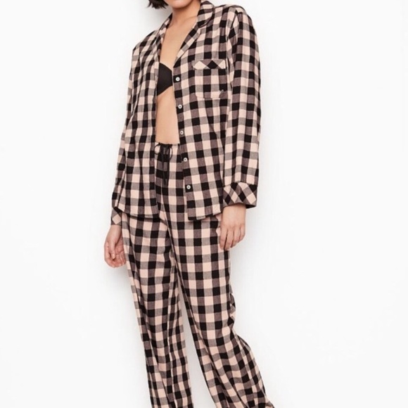 Victoria’s Secret • The Flannel PJ /Pink and Black Shimmer Check - Picture 3 of 14